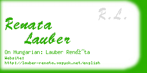 renata lauber business card